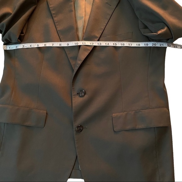 Vtg Brooks Brothers Dark Grey 2-Button 100% Wool Suit Jacket Sports Jacket 40R - Picture 10 of 10